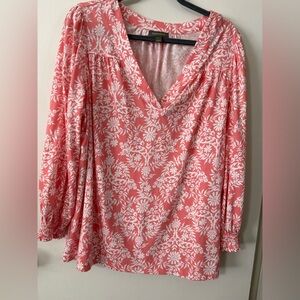 Comfortable Plus Size Floral Blouse By Style & Co.Made in India Cotton Blend S1X